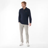 Men's Long Sleeve Striped Polo Shirt - JAMES BARK