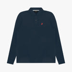 Men's Long Sleeve Striped Polo Shirt - JAMES BARK