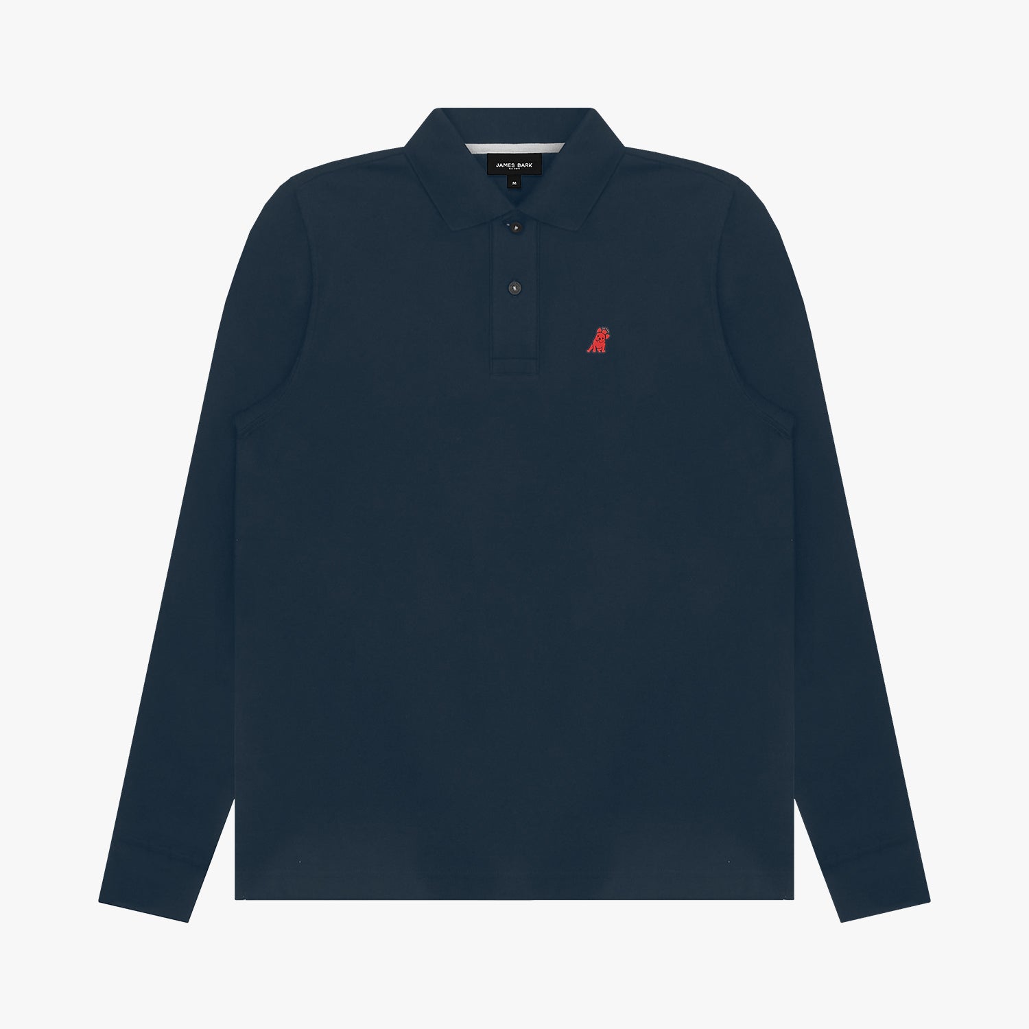 Men's Long Sleeve Striped Polo Shirt - JAMES BARK