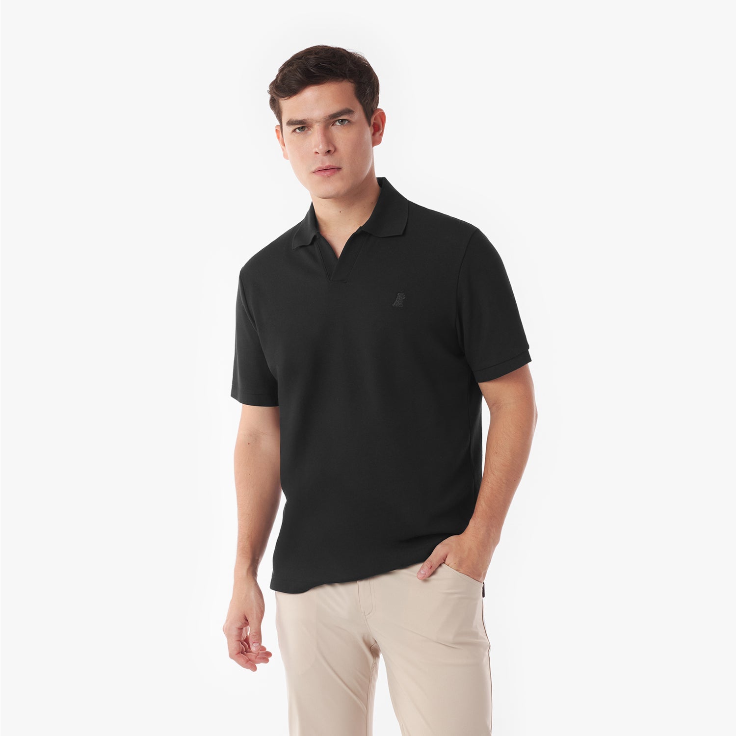 Men's Buttonless Polo Shirt - JAMES BARK