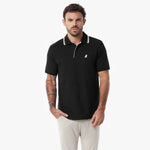 Men's Stripe Collar Polo Shirt - JAMES BARK