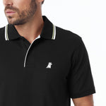 Men's Stripe Collar Polo Shirt - JAMES BARK
