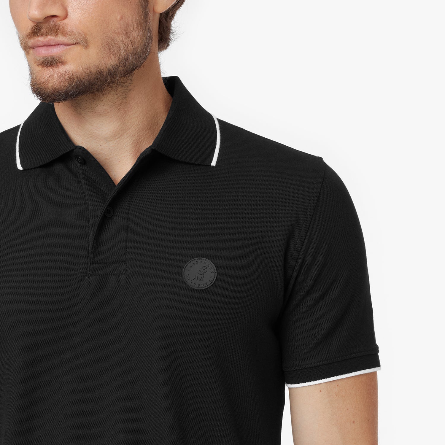 Men's Circle Patch Polo Shirt - JAMES BARK