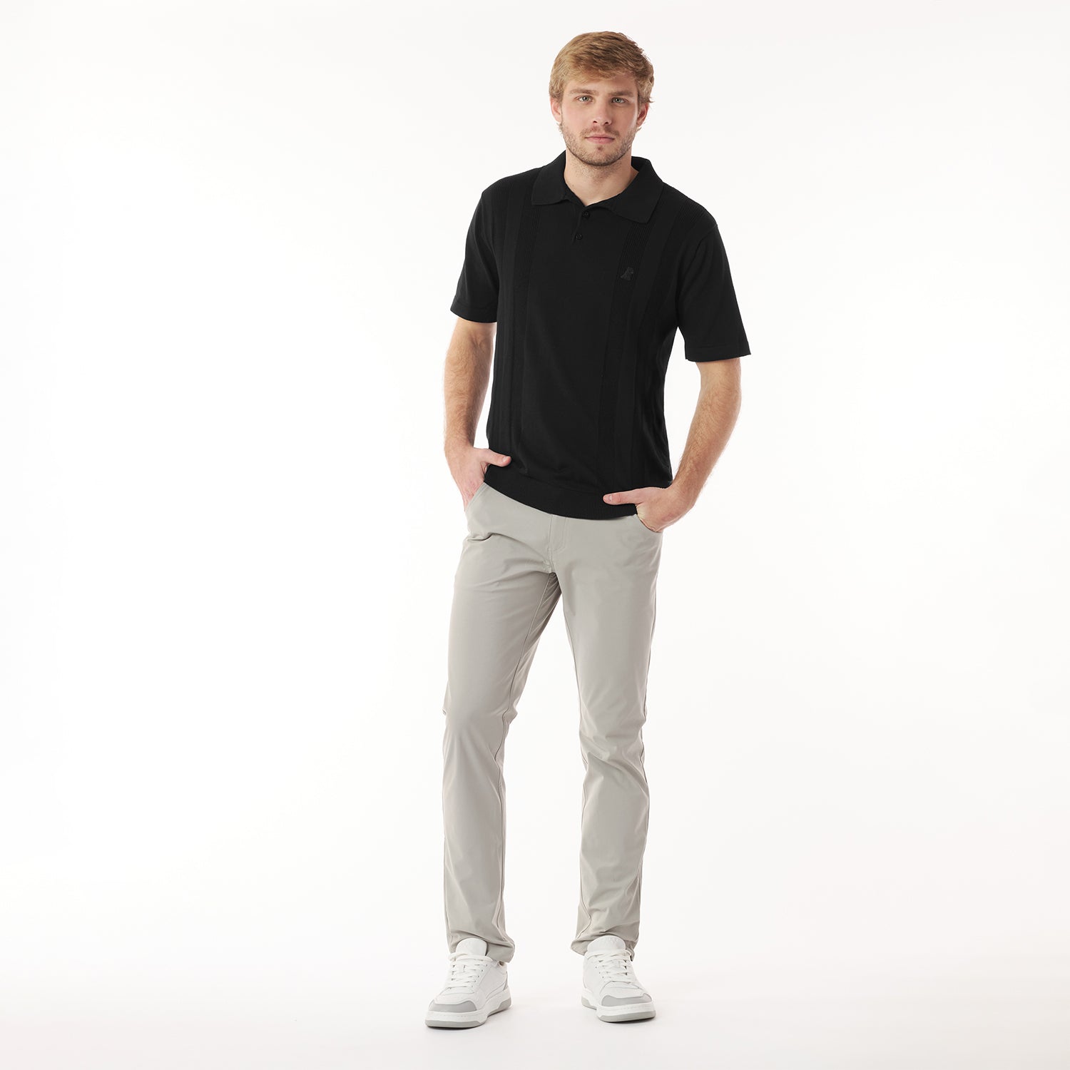 Men's Knit Polo Shirt - JAMES BARK