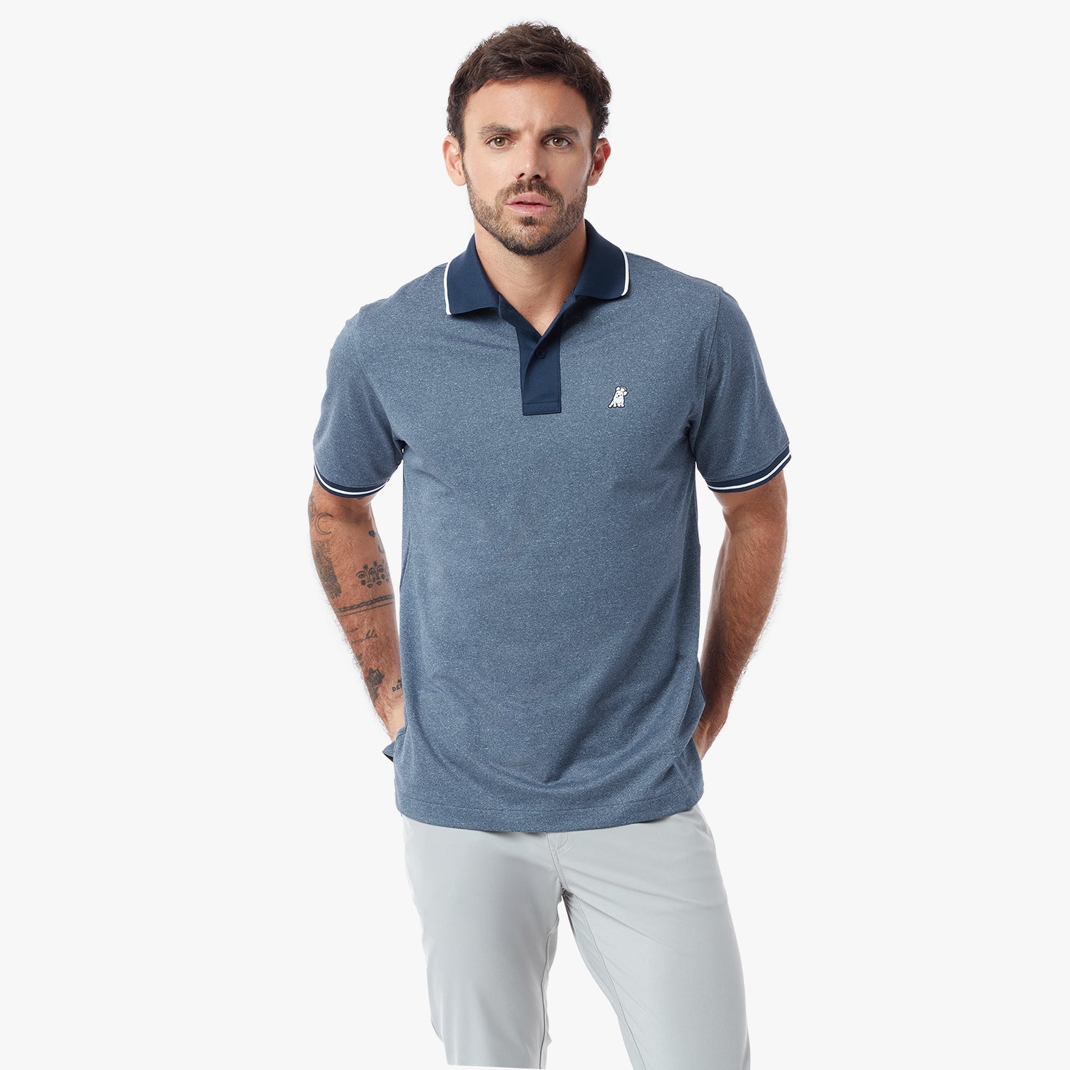Men's Mesh Piqué Polo Shirt - JAMES BARK