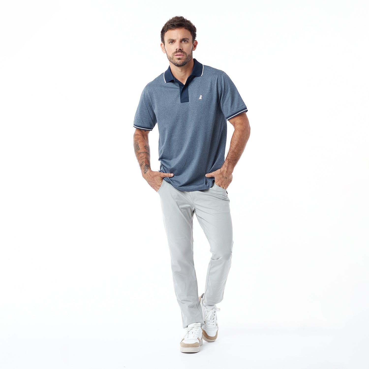 Men's Mesh Piqué Polo Shirt - JAMES BARK