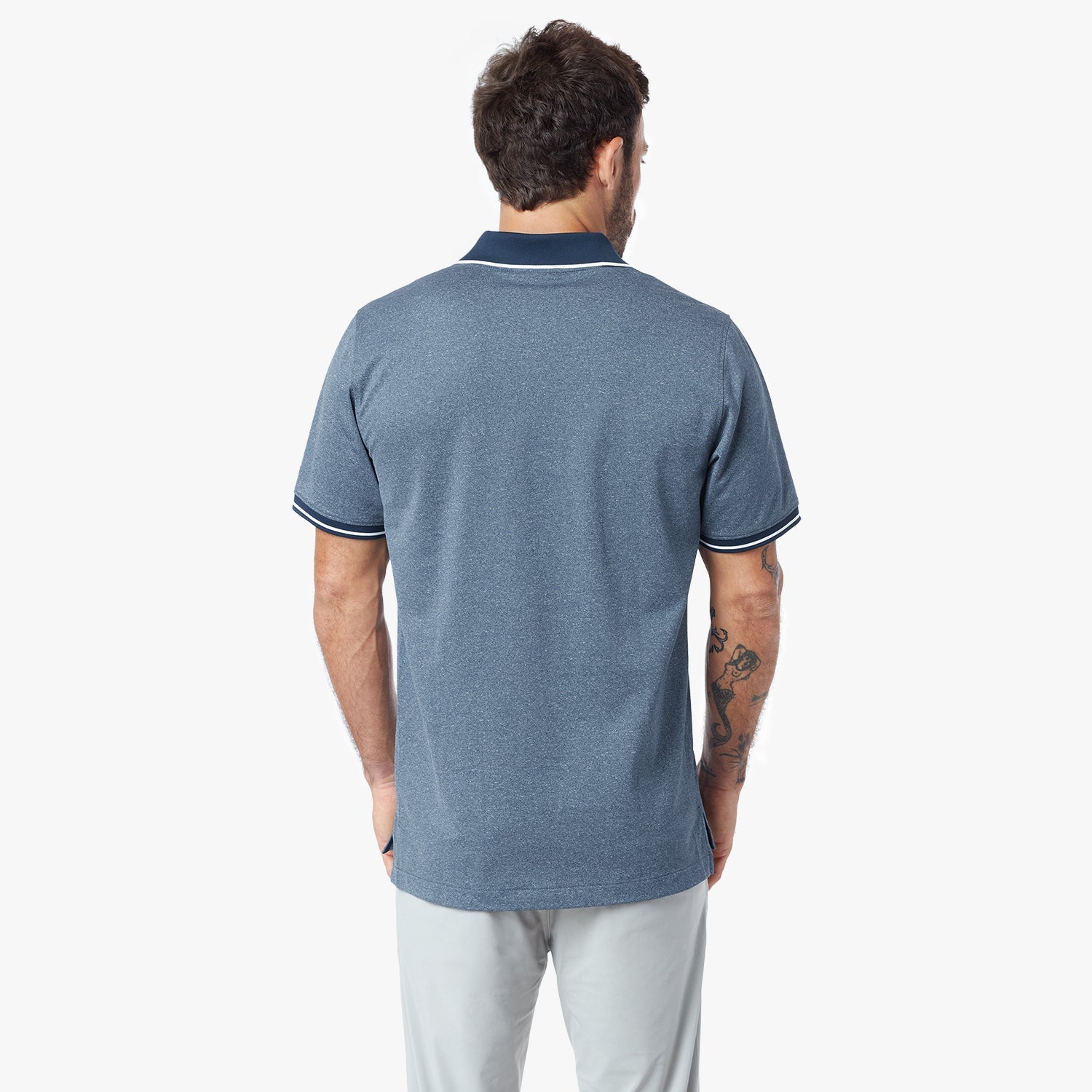Men's Mesh Piqué Polo Shirt - JAMES BARK