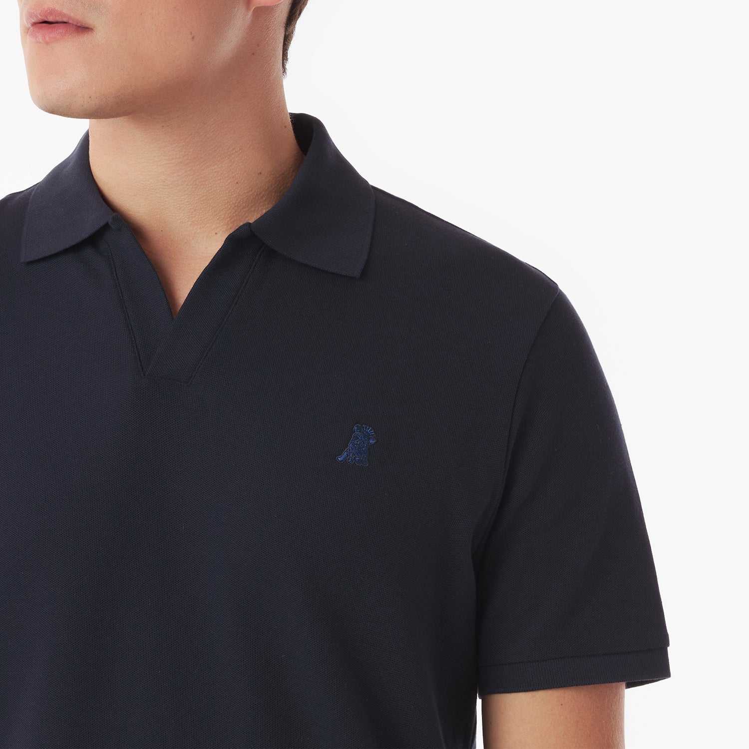 Men's Buttonless Polo Shirt - JAMES BARK