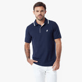 Men's Stripe Collar Polo Shirt - JAMES BARK