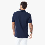 Men's Stripe Collar Polo Shirt - JAMES BARK