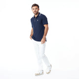 Men's Stripe Collar Polo Shirt - JAMES BARK