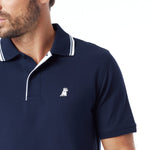 Men's Stripe Collar Polo Shirt - JAMES BARK