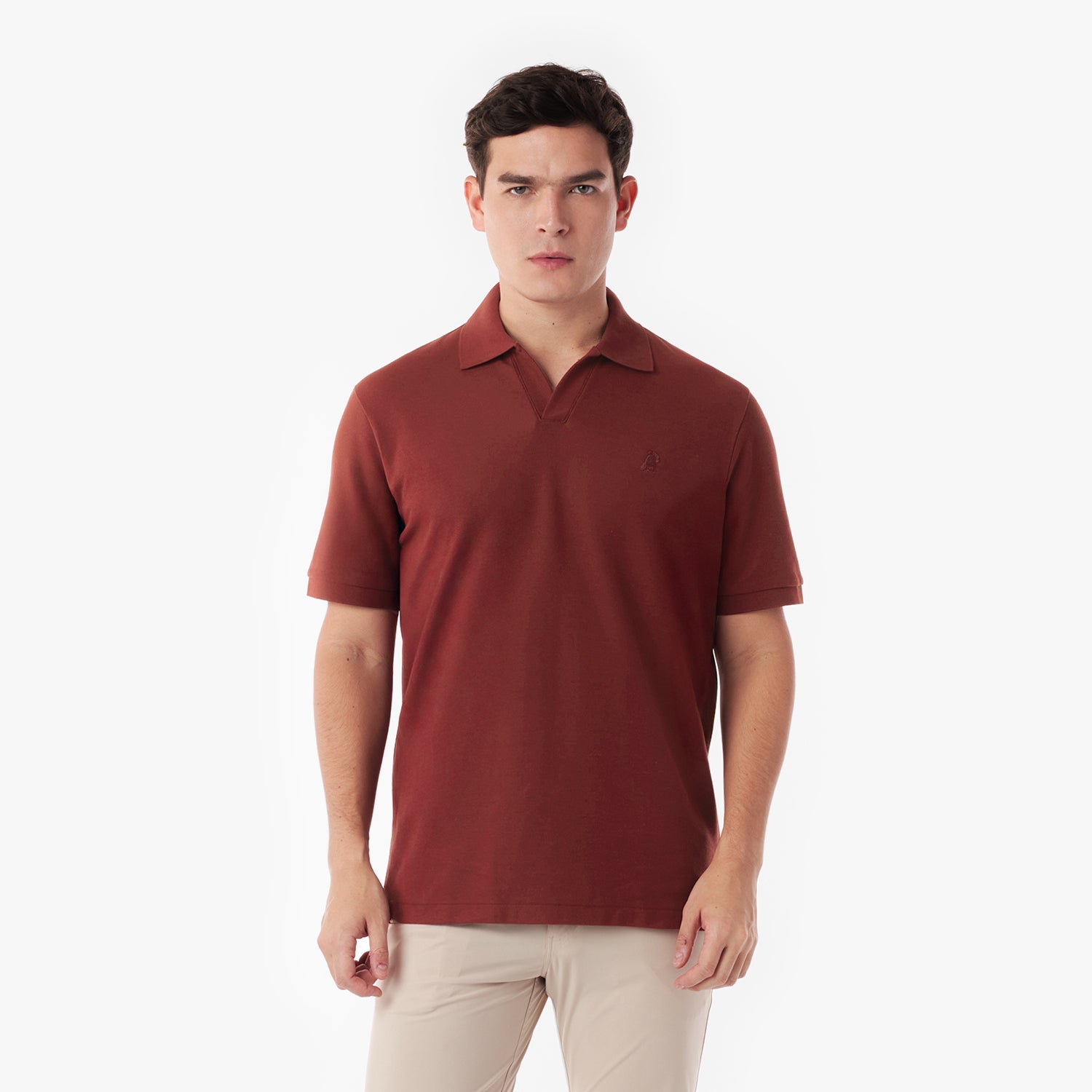 Men's Buttonless Polo Shirt - JAMES BARK