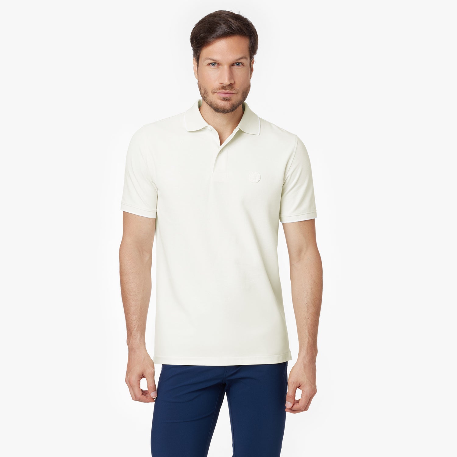 Men's Circle Patch Polo Shirt - JAMES BARK