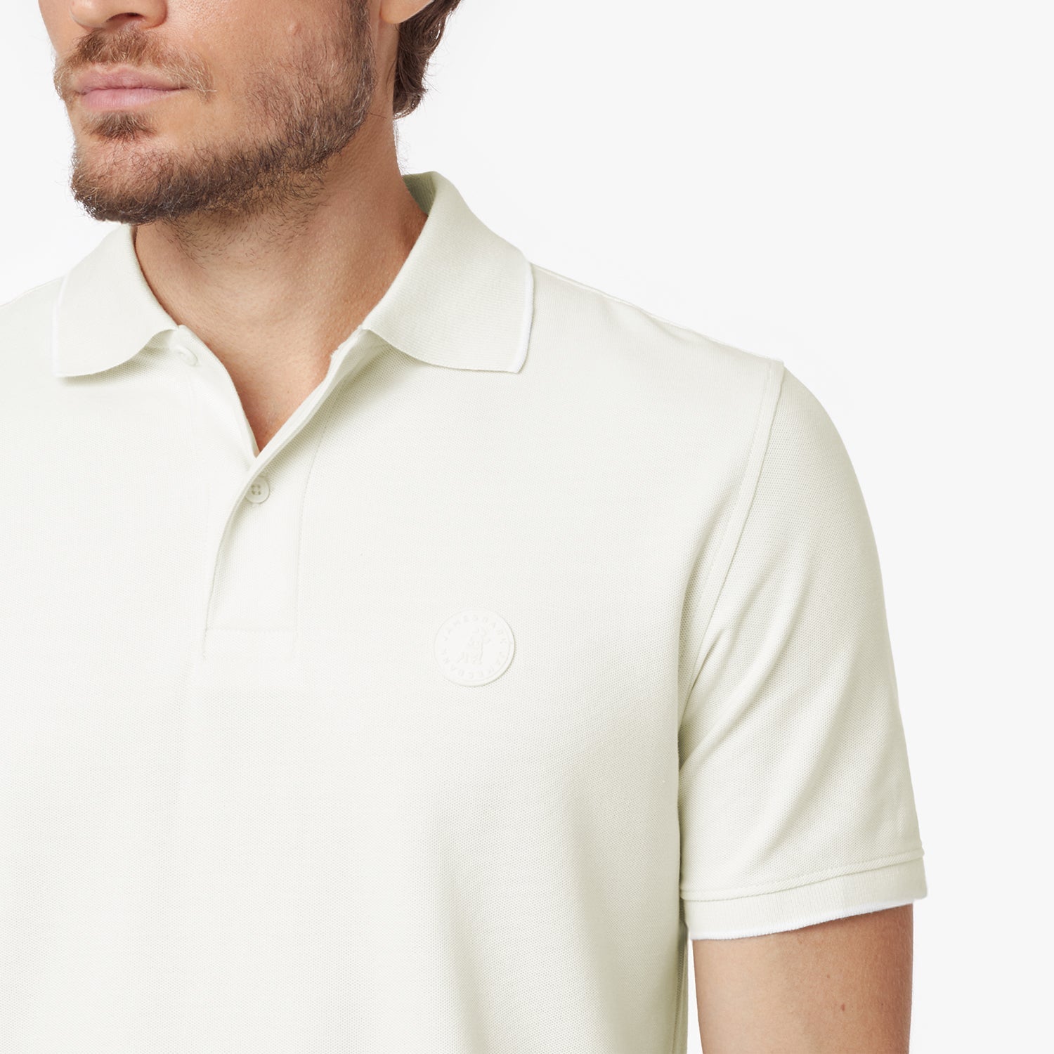 Men's Circle Patch Polo Shirt - JAMES BARK