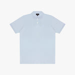 Light blue polo shirt on a white background