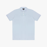 Light blue polo shirt on a white background