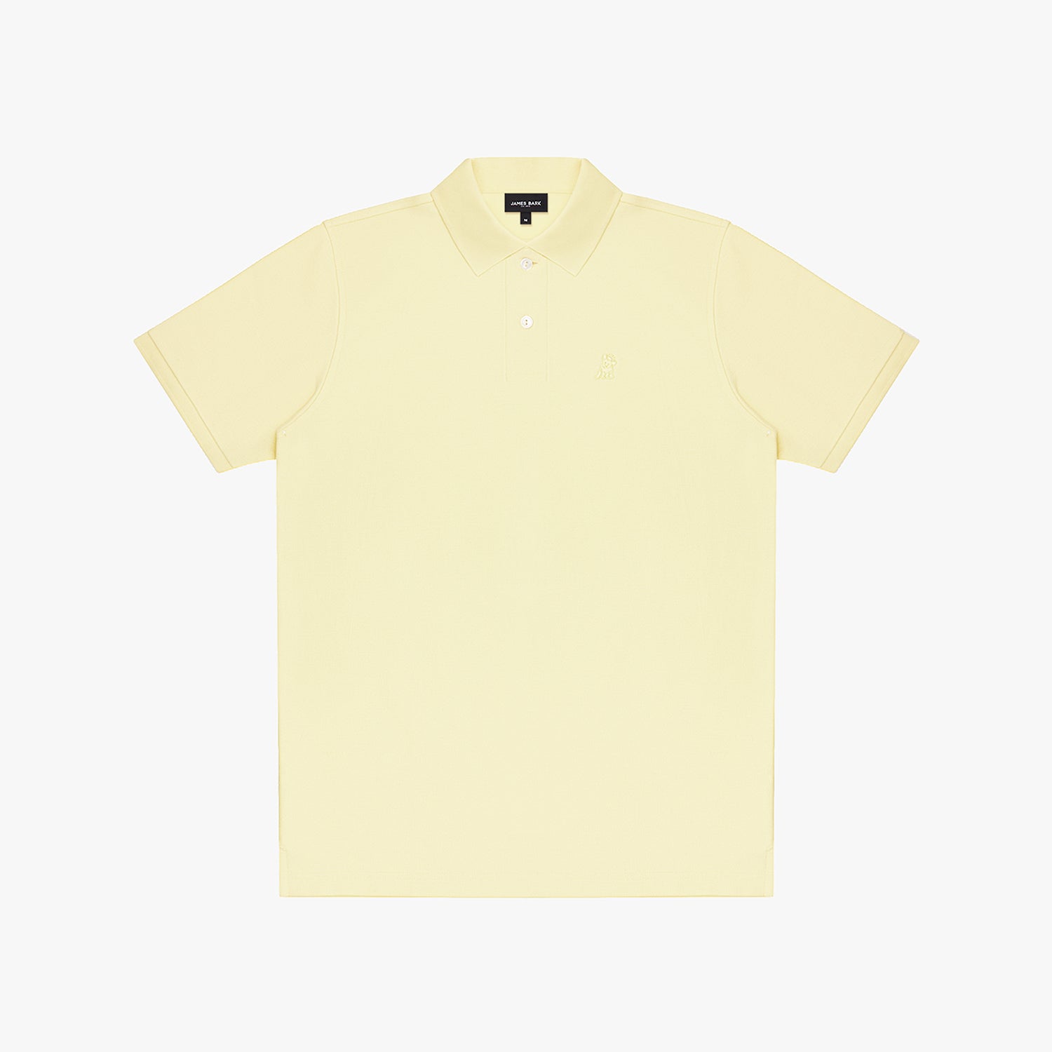 Light yellow polo shirt on a white background