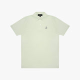 Light green polo shirt with a small logo on a white background