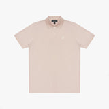 Beige polo shirt on a white background