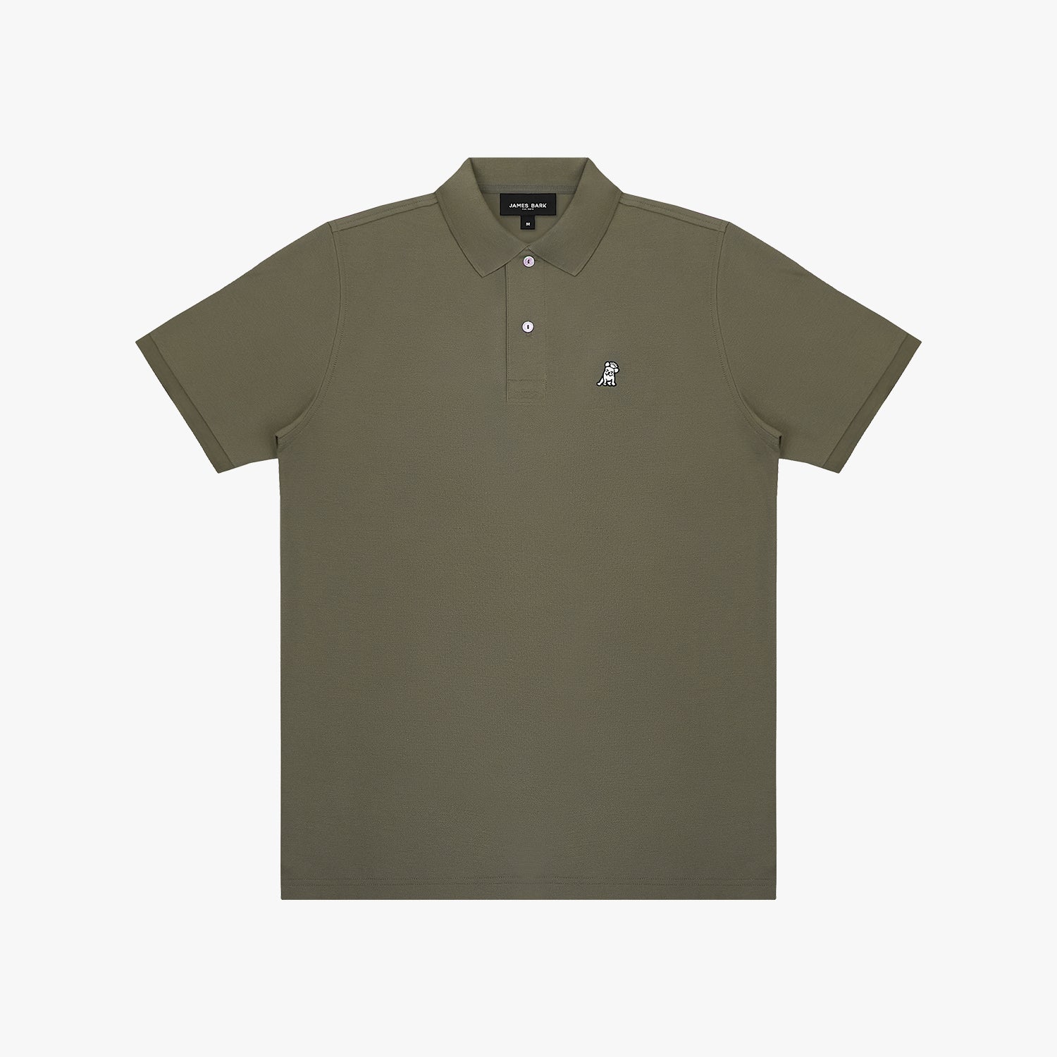 Green polo shirt on a white background