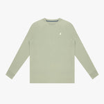 Light green long-sleeve rashguard on a white background