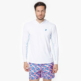 Men's Beach Club Hooded Rashguard - JAMES BARK