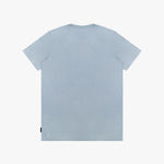 Back picture of the light blue t-shirt on a white background