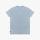 Back picture of the light blue t-shirt on a white background