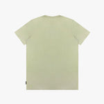 Back picture of a light green t-shirt on a white background