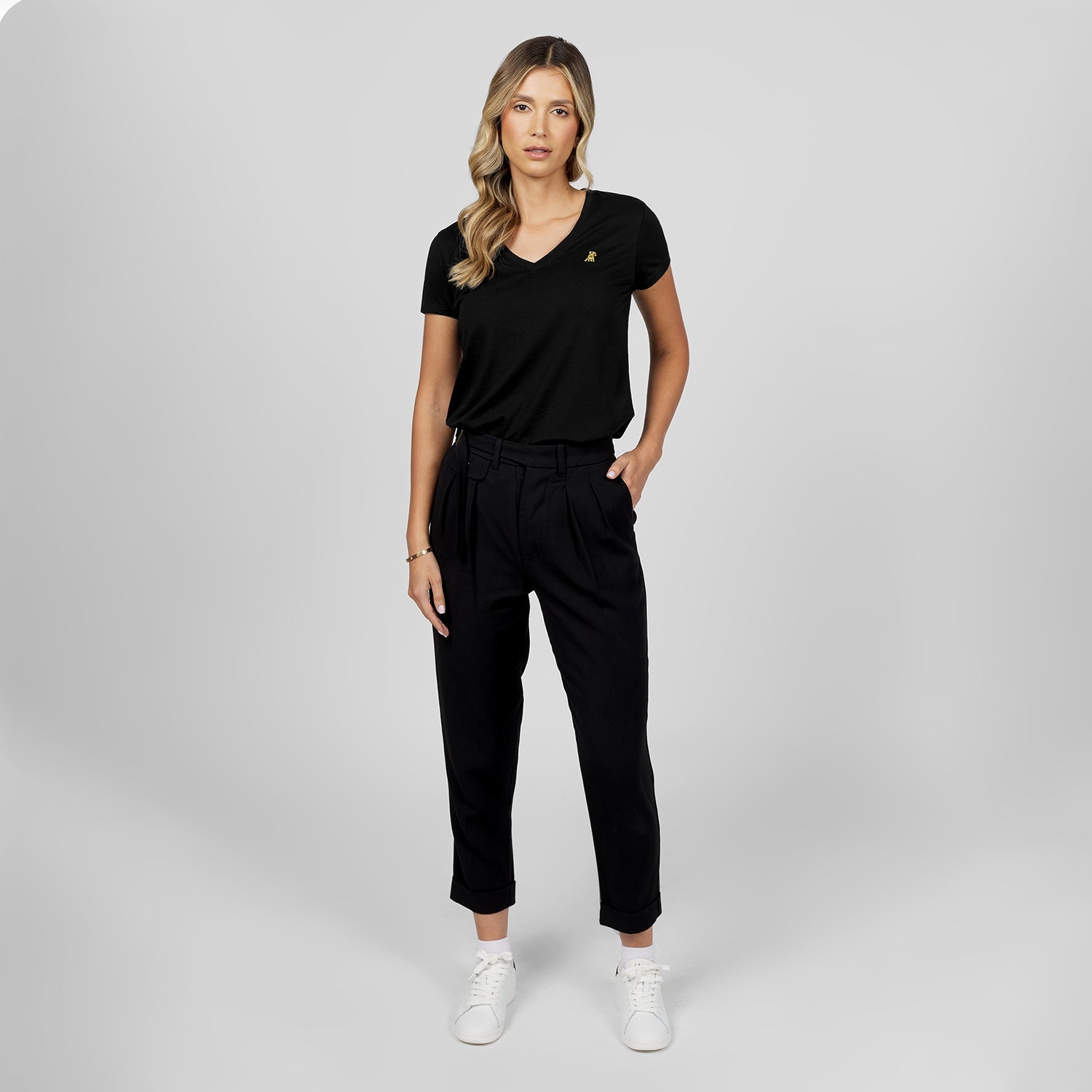 Women's V - Neck Jersey T-Shirt - JAMES BARK