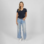 Women's V - Neck Jersey T-Shirt - JAMES BARK