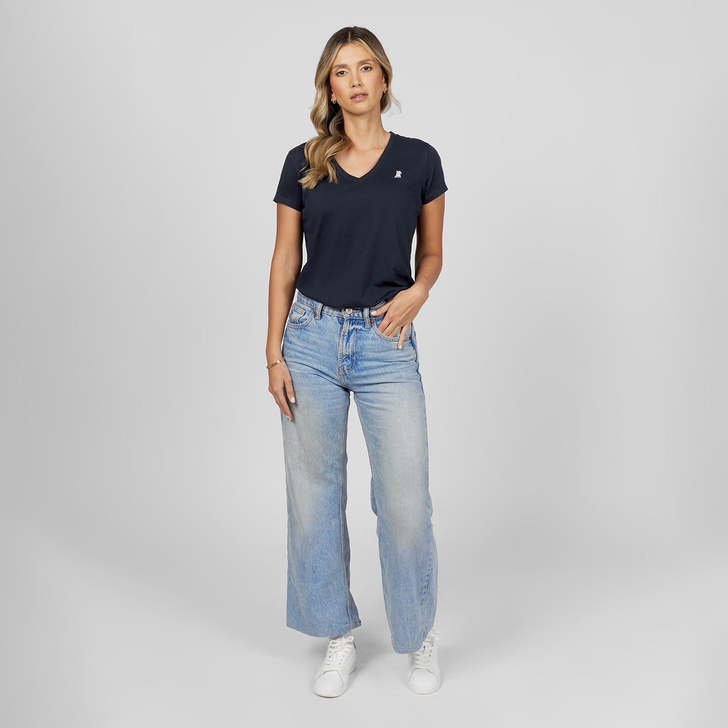 Women's V - Neck Jersey T-Shirt - JAMES BARK