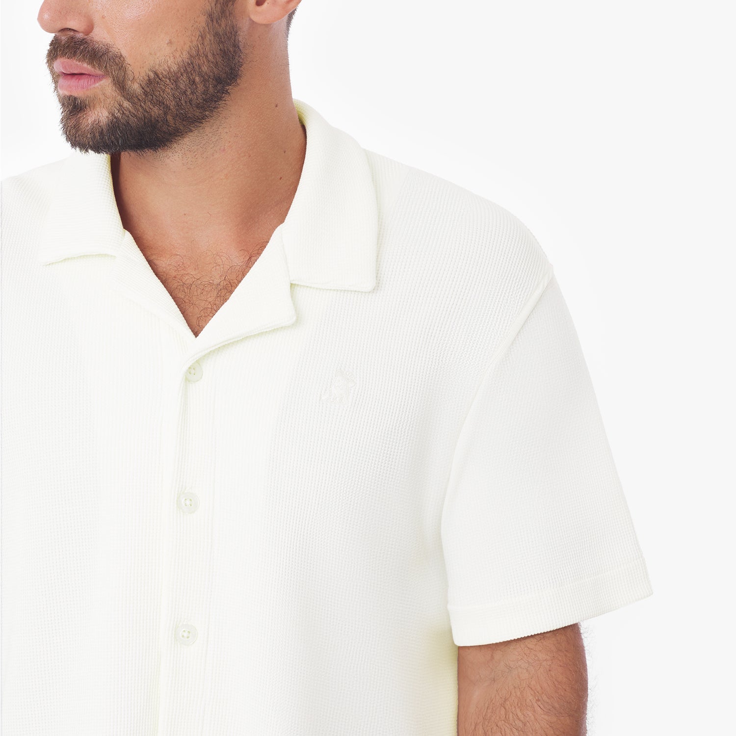 Men's Short Sleeves Waffle Shirt - JAMES BARK