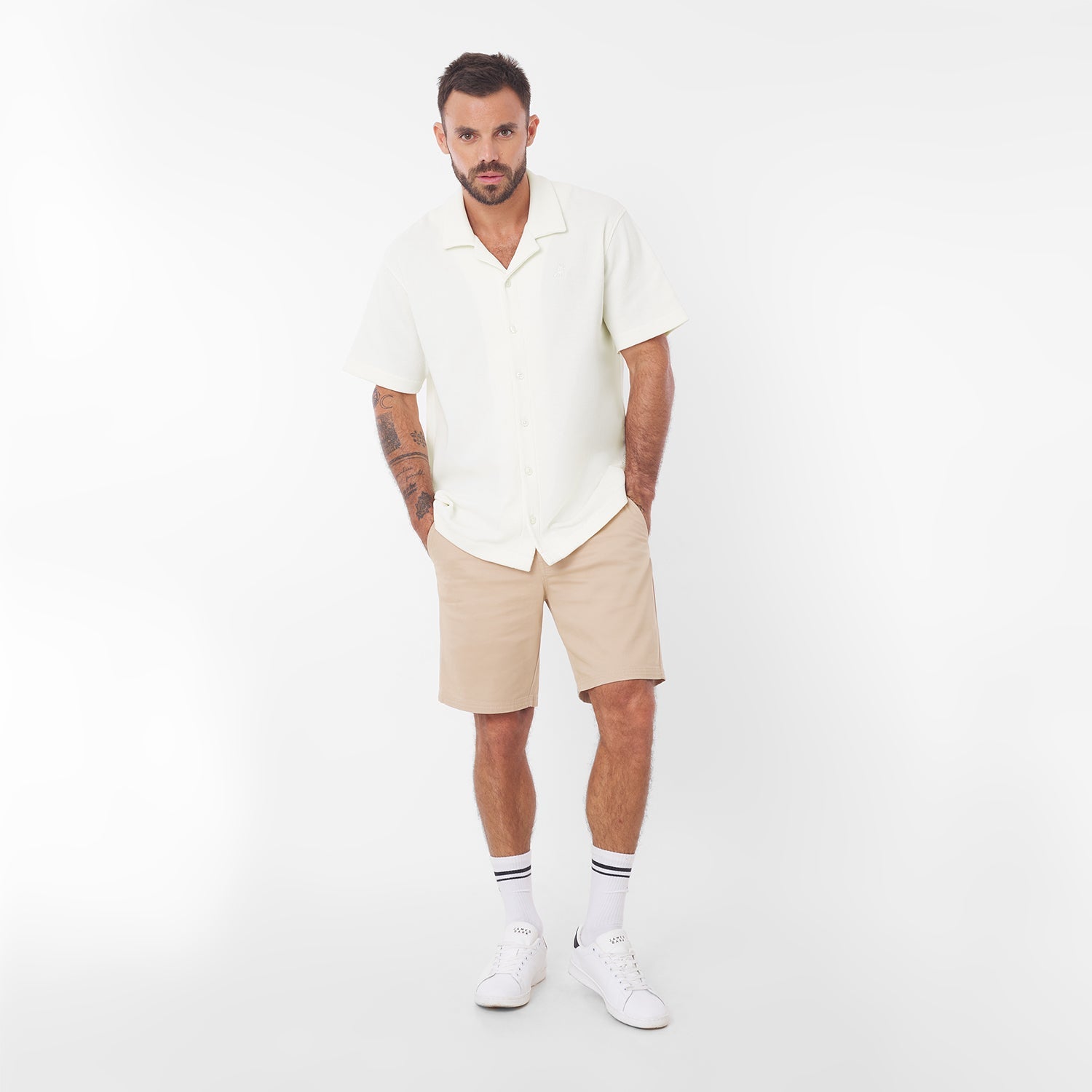 Men's Short Sleeves Waffle Shirt - JAMES BARK