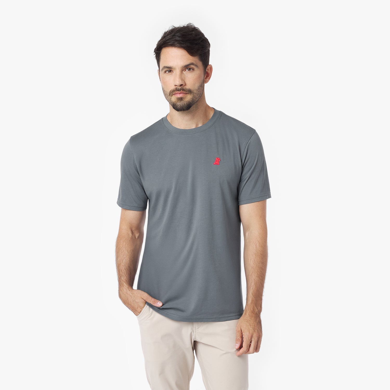 Men's Crew Neck Jersey T-Shirt - JAMES BARK