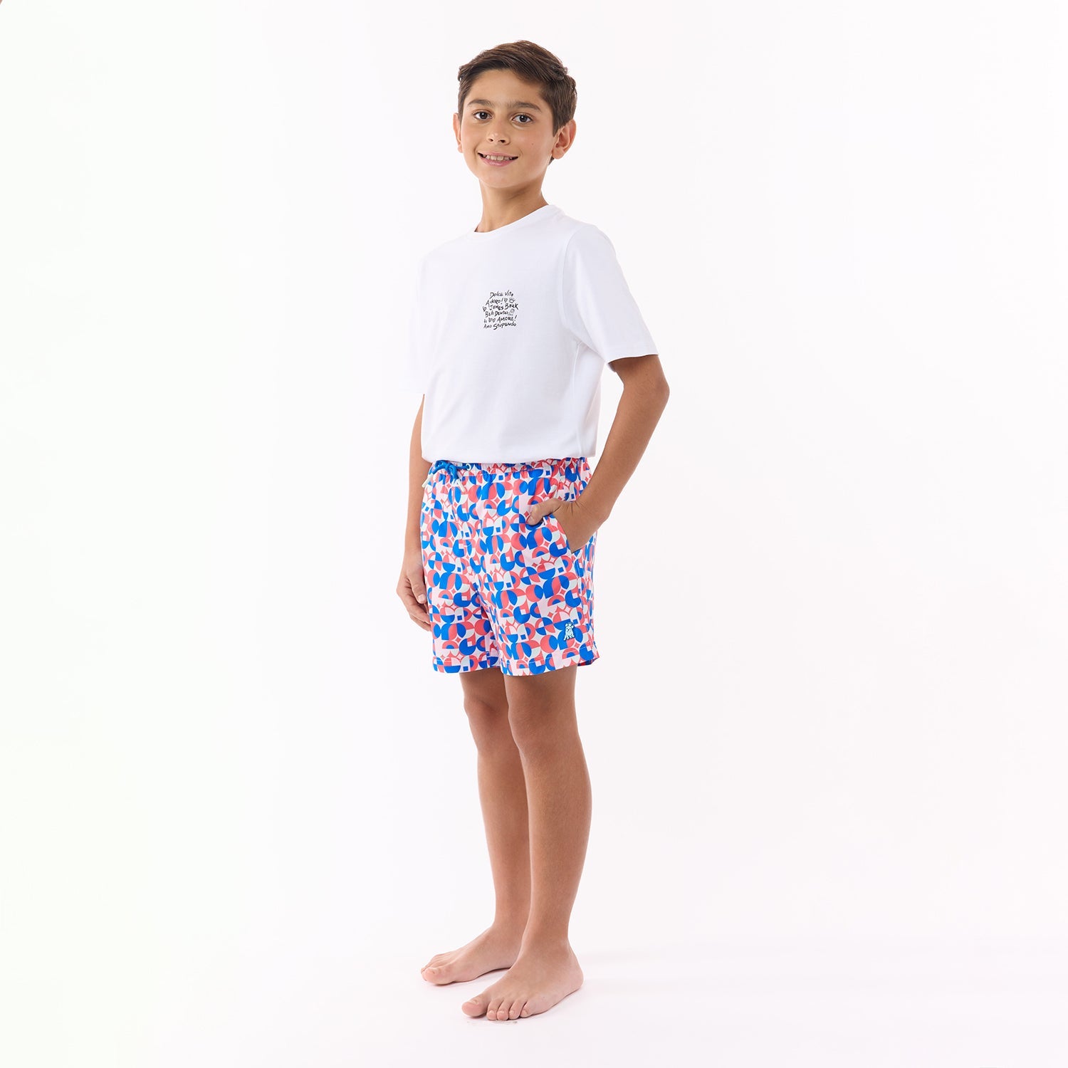 Kid's Geometric Print Swim Trunks - JAMES BARK