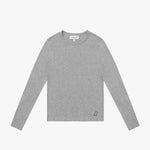 Gray long-sleeve shirt on a white background