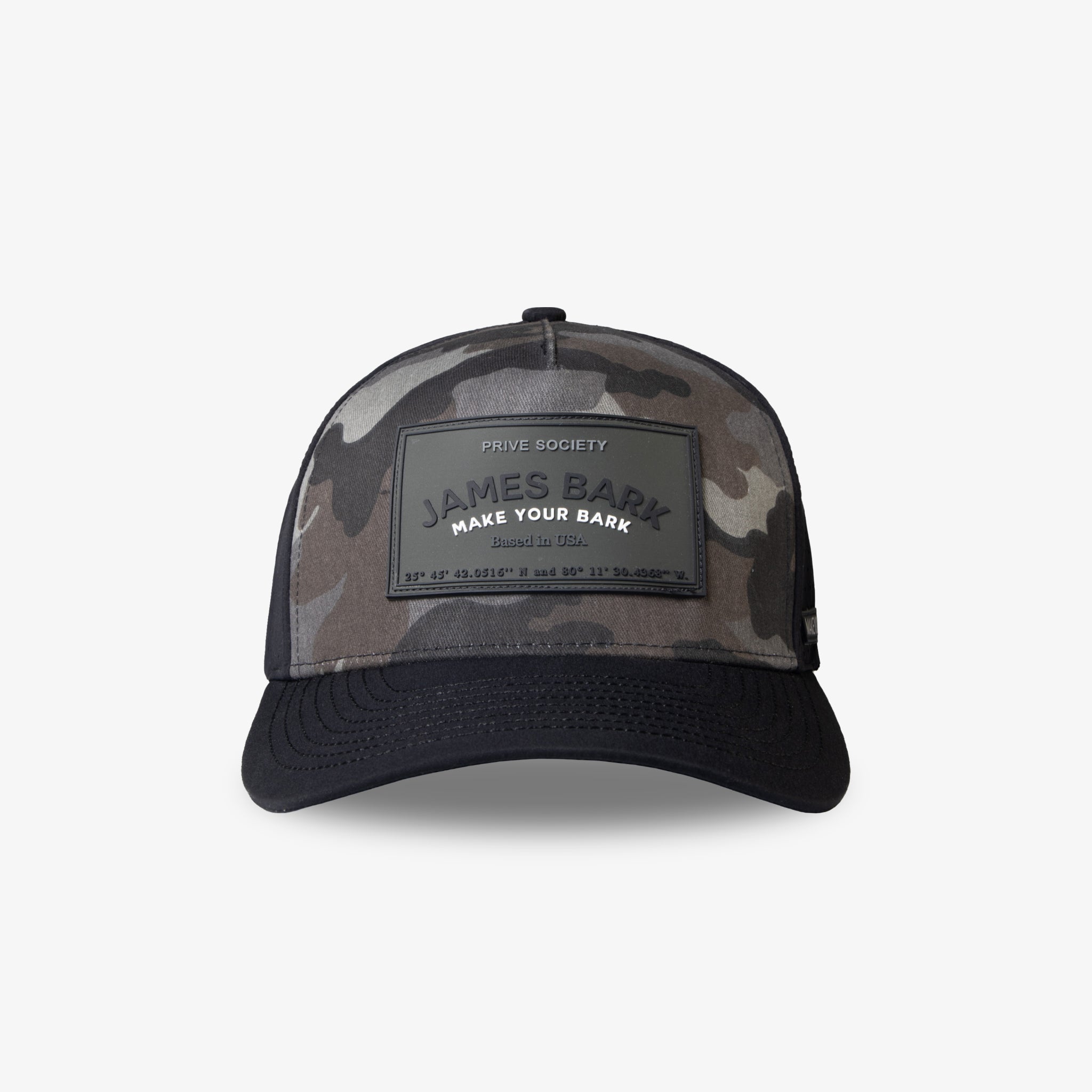 Privé Society Recycled Cap in Black Camo - JAMES BARK