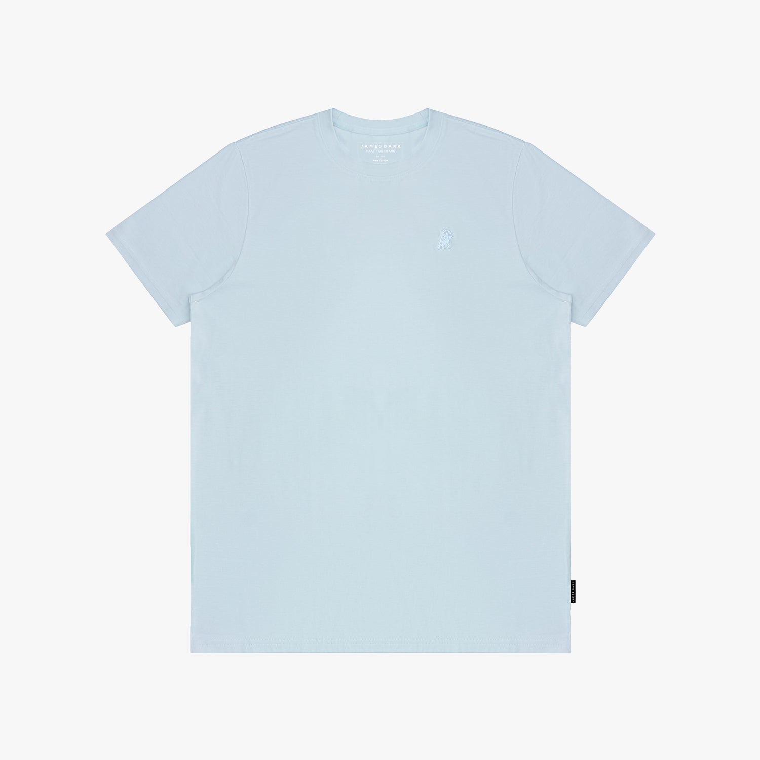 Light blue t-shirt on a white background