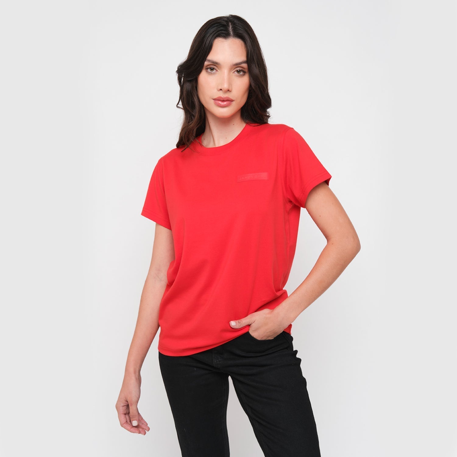 Women's Privé Patch Jersey Tee - JAMES BARK